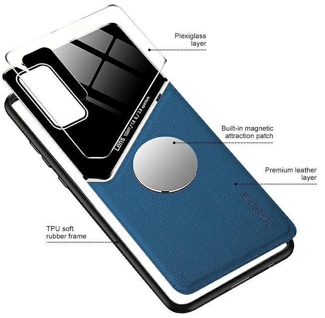 Чехол для телефона Mocco Lens Leather Back Case, Samsung Galaxy A02S, синий/черный