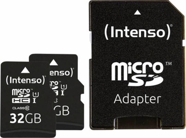 Intenso Premium 32GB microSDHC UHS-I 2-Pack + SD Adapter
