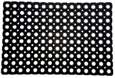 Придверный коврик Domoletti Rho 002, черный, 400 мм x 600 мм x 12 мм