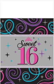 Amscan Sweet 16 Table Cover 140 x 260cm