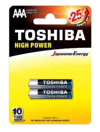 Toshiba High Power AAA Alkaline Battery 2x