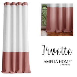 Дневные шторы AmeliaHome Irvette, коричневый/белый, 140 см x 270 см