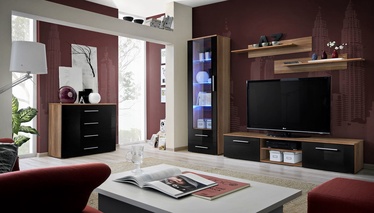 ASM Galino B Wall Unit Plum/Black Gloss