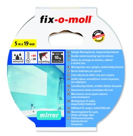 Dvipusė lipnioji juosta veidrodžiams Fix-O-Moll, 5 m x 19 mm