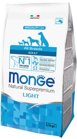 Sausā suņu barība Monge ALL BREEDS Adult Light, lasis, 2.5 kg