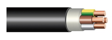 Kabelis Lietkabelis Cable Cyky-l/xpuj 4x6 Black (100)