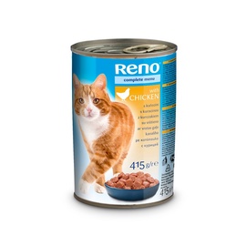 Konservuotas ėdalas suaugusioms katėms Reno, su vištiena, 415 gr