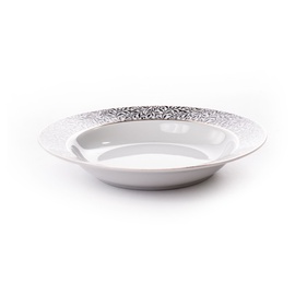Taldrik Domoletti YVONNE, valge/must, 225 mm