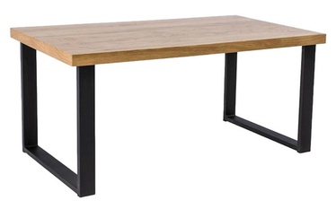 Pusdienu galds Signal Meble Umberto Natural Oak/Black, 1800x900x770 mm