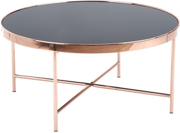 Kafijas galdiņš Halmar Moria Black/Copper (bojāts iepakojums)