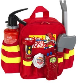 Ugunsdzēsēju rotaļlietas Klein Firefighter Henry Backpack, sarkana