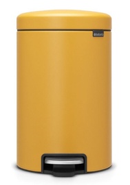 Atkritumu tvertne Brabantia NewIcon Mineral Mustar Yellow, 12 l