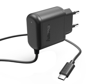 Lādētājs Hama, USB Type C/AC/DC, melna