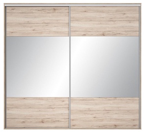 Black Red White Wardrobe Front Nadir 250-260 San Remo Oak w/ Mirror