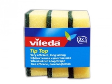 Губка для чистки Vileda VILE02399, желтый/зеленый, 3 шт.