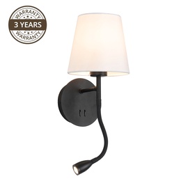 Lampa sienas Domoletti Ramzi 18237-BK, 40 W, E27, 4000 °K