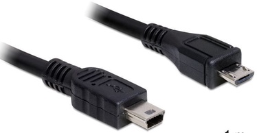 Delock Cable USB-mini / USB-micro Black 1m
