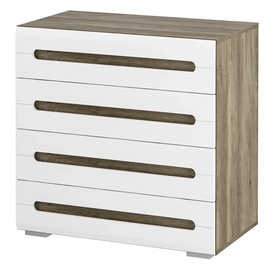 BTS Naomi KM-09 Chest Of Drawers White/Canyon Oak