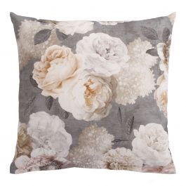 Декоративная подушка FanniK Roses 9482284, серый/бежевый, 45 см x 45 см