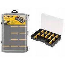 Instrumentu kaste Stanley STST81681-1, 350 mm x 229 mm x 48 mm, caurspīdīga/melna