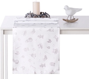 AmeliaHome Christmas Story AH/HMD Tablecloth Silver 40x120cm