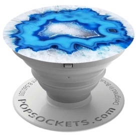 Popsocket Collapsible Smartphone Finger Grip Holder Ice Blue Agate