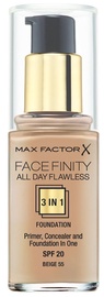 Max Factor Face Finity All Day Flawless 3in1 Foundation 30ml 55