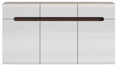 Black Red White Chest Of Drawers Azteca Trio KOM3D3S White/San Remo Oak