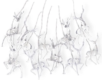 Elektriskā virtene DecoKing LED Reindeers, silti balta, 1.65 m