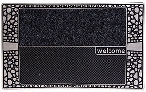 Uksematt Verners Amur Stones, must/hall, 450 mm x 750 mm