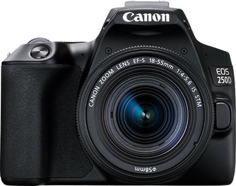 Peegelfotoaparaat Canon EOS 250D + 18-55mm IS STM Kit Black
