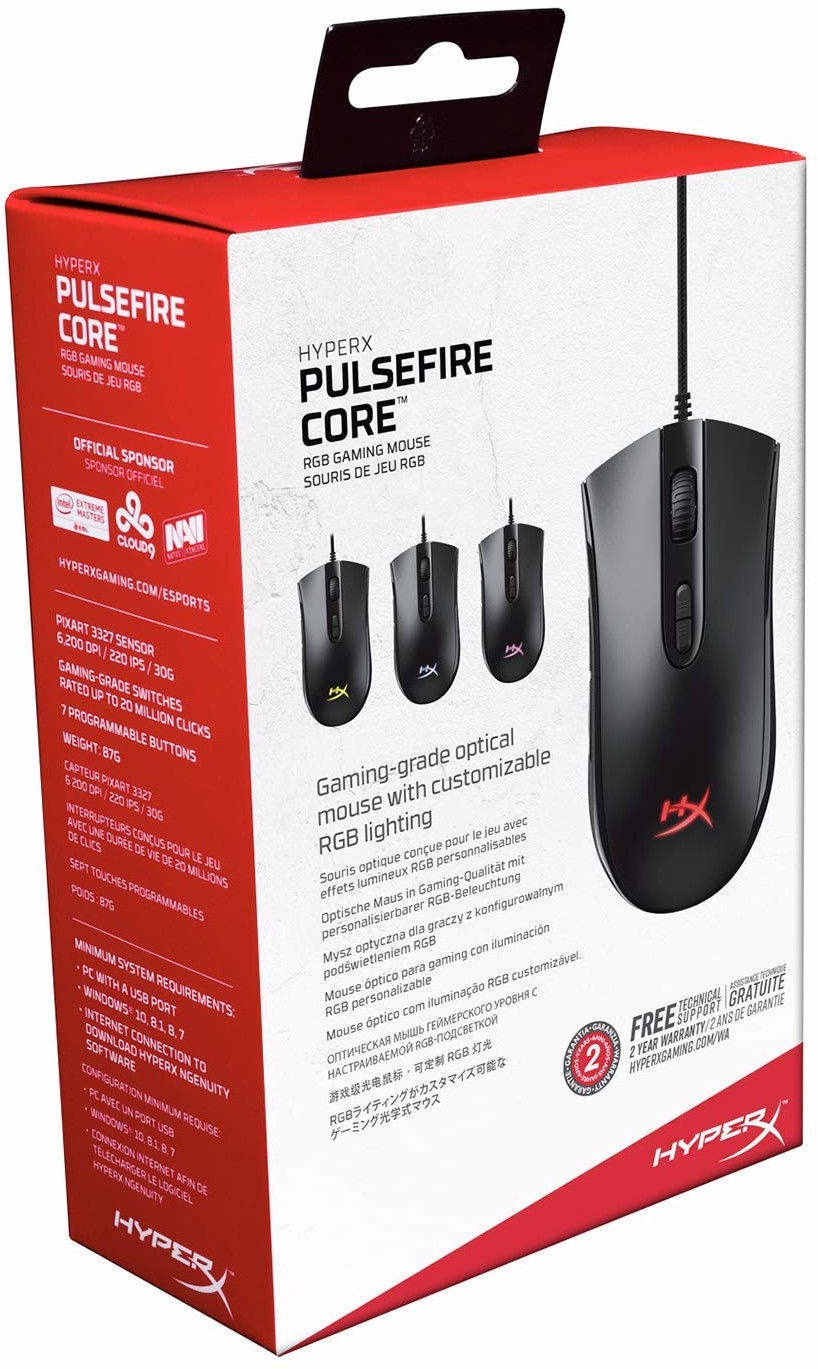 hyperx pulsefire core rgb gaming