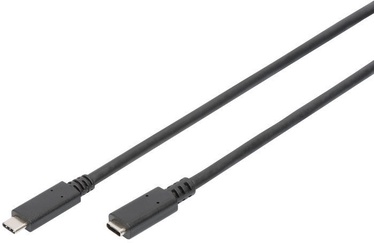 Digitus USB Type-C M To F Cable Black 1m