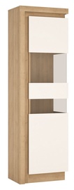 Meble Wojcik Lyon LYOV03P Display Case White/Riviera Light Oak Right