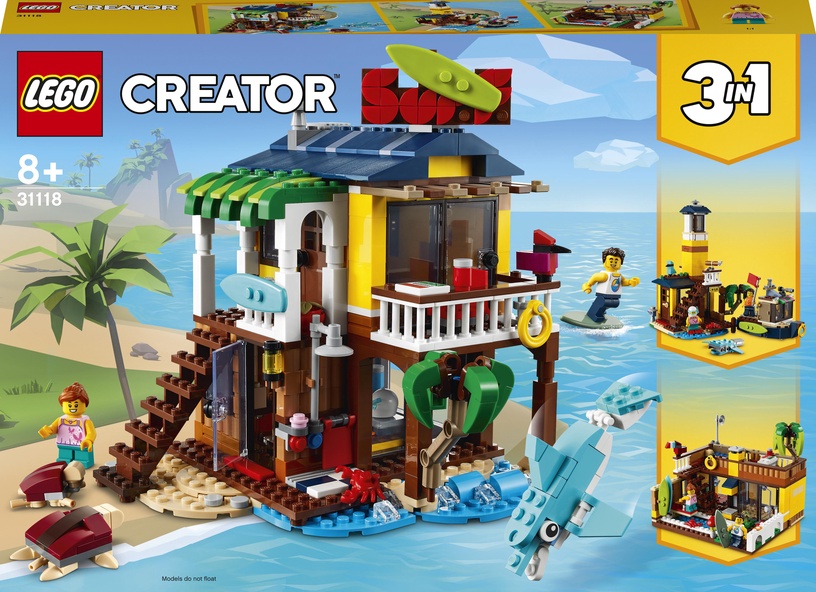 Konstruktor LEGO Creator Surfari rannamaja 31118, 564 tk