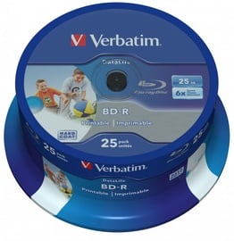 Накопитель данных Verbatim 25x 25GB BD-R 6x 43811