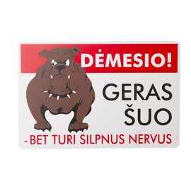 Good Dog Plastic Sign 300x200mm Multicolored