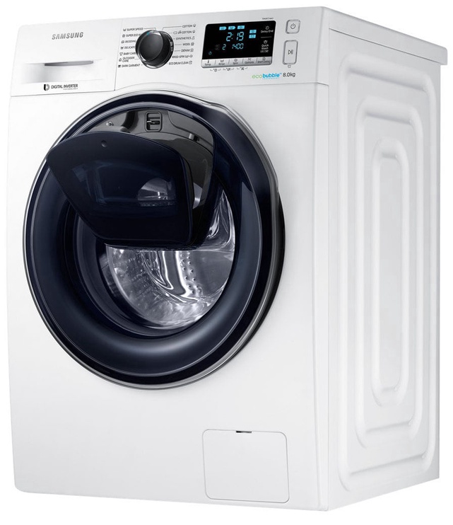 Skalbimo mašina Samsung WW80K6414QW/LE, 8 kg, balta