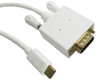 Qoltec Cable USB 3.1 / VGA White 2m
