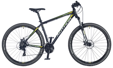Dviratis Author Rival 29 21" Black Matt Green Yellow Neon 18