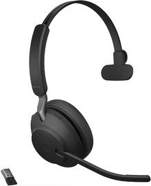 Bezvadu austiņas Jabra Evolve2 65 Link380a MS Mono, melna