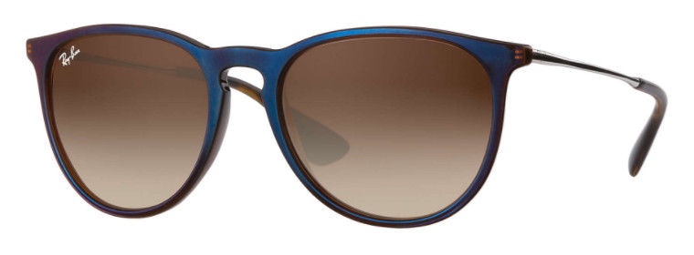 Akiniai nuo saulės kasdieniai Ray-Ban Erika Classic RB4171 631513 54-18, 54 mm, mėlyna/ruda