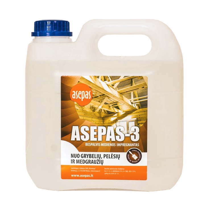 Антисептик Asepas-3, прозрачная, 3 l