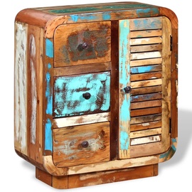 Ночной столик VLX Solid Reclaimed Wood, многоцветный, 60x30x70 см