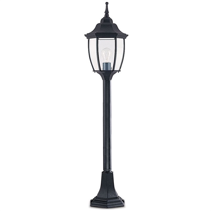 Lampa HR EL-560PE2, 100W, E27, IP44, melna, 21 cm x 100 cm