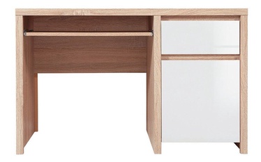 Black Red White Desk Kaspian BIU1D1S/120 Sonoma Oak Gloss White