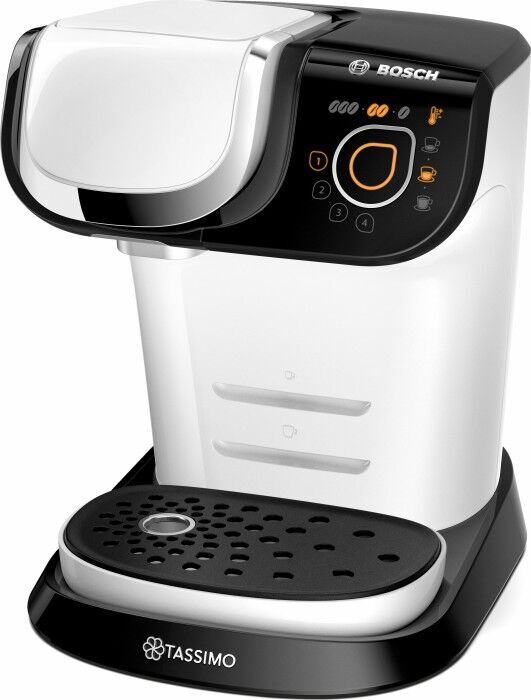Kapsulas kafijas automāts Bosch TAS6504, balta/melna