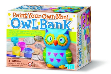 4M Mini Paint Your Own Mini Owl Bank