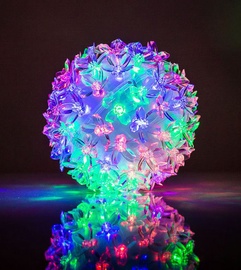 EV LED 80 Ball with Flowers Multi Color D13cm