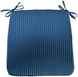 Home4you Chair Pad Silk Stripe 39x39cm Blue